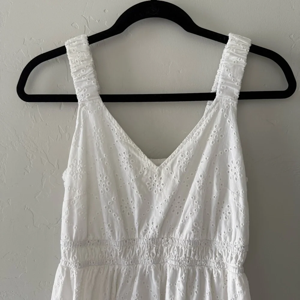 Isabel Maternity 100% Cotton Eyelet Dress - Picture 2 of 13